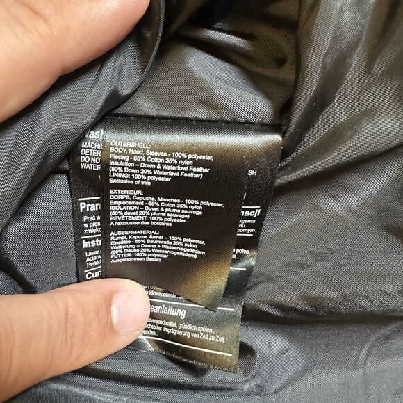 BURTON DRYRIDE ~ MENS Large ~ BLACK DOWN QUILTED BUTTON UP JACKET COAT - Picture 4 of 6